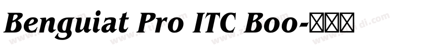Benguiat Pro ITC Boo字体转换